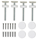 PawHut Dog Gate Wide Stair Gate W/ Door Pressure Fit, 75-95W Cm, White