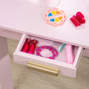 HOMCOM Dressing Table Set - Pink