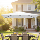 Outsunny Garden Parasol, Outdoor Umbrella With Tilt Function, Cream White