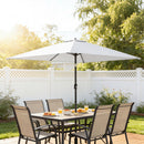 Outsunny Garden Parasol, Outdoor Umbrella With Tilt Function, Cream White