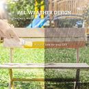 Outsunny 2 Seater Wooden Garden Bench Outdoor Loveseat with Back, Natural