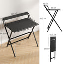 HOMCOM 81.5 Cm Folding Computer Desk For Small Spaces Bedroom, Black