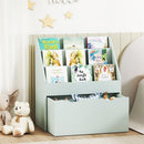 AIYAPLAY Kids Bookcase W/ 3 Tier Shelves, Drawer, For Bedroom, Nursery, Green