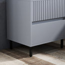 HOMCOM Bedside Table With 2 Drawers And Steel Legs For Bedroom - Grey/White