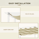 Outsunny Pergola Shade Cover Replacement Canopy For Pergola, Beige