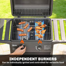 Outsunny Gas Burner Barbecue Grill, Garden BBQ Grill With Warming Rack