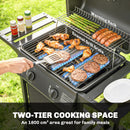Outsunny Gas Burner Barbecue Grill, Garden BBQ Grill With Warming Rack