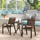 Outsunny Stackable Patio Bistro Set, 3 Pieces Garden Furniture Set