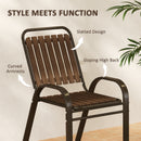 Outsunny Stackable Patio Bistro Set, 3 Pieces Garden Furniture Set