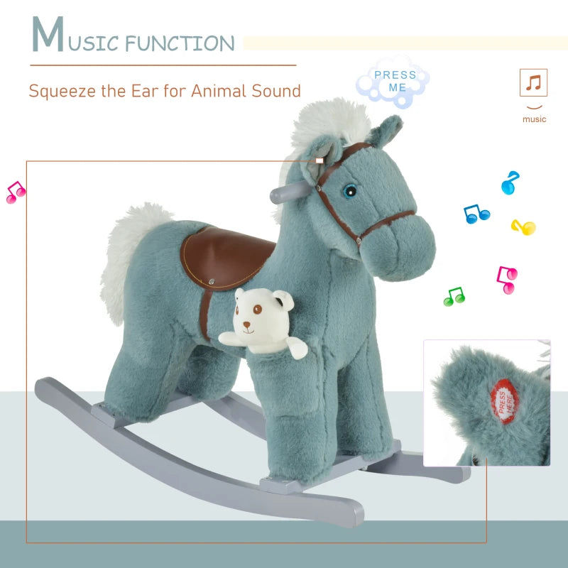 HOMCOM Children Rocking Horse - Blue