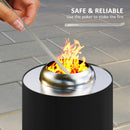 Outsunny Stainless Steel Smokeless Wood Burning Firepit Garden Fire Pit