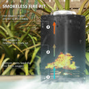 Outsunny Stainless Steel Smokeless Wood Burning Firepit Garden Fire Pit