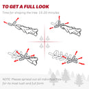 HOMCOM 1.2m Prelit Christmas Tree With 100 Warm White LED Lights And 8 Modes