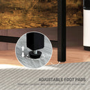 HOMCOM L Shaped Desk, Computer Table With Liftable Desktop