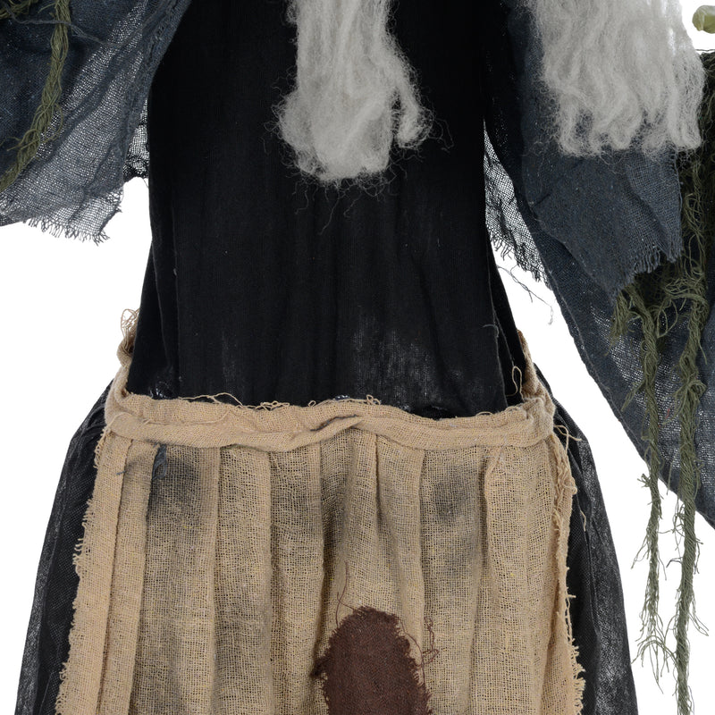 HOMCOM Halloween Witch Animatronic Prop with Sound Activated