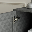 HOMCOM Cupboard with Adjustable Shelf, Open Compartment, 2 Drawers