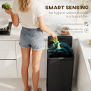 HOMCOM 45L Sensor Bin, Metal Kitchen Bin with Automatic Close, Black