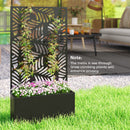 Outsunny Metal Raised Garden Bed with Trellis, Outdoor Elevated Planter Box