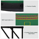 HOMCOM 7-Player Folding Poker Table, Chip Tray, Cup Holders, 182 X 91 Cm