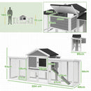 Pawhut Wooden Chicken Coop Hen House with Nesting Box Run