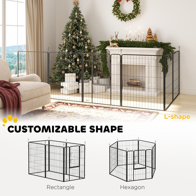 PawHut Dog Playpen, 6 Panels Puppy Pen Dog Playpen