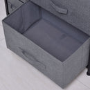 HOMCOM Chest Of Drawers With 7 Dresser Drawers For Home Bedroom, Dark Grey