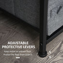 HOMCOM Chest Of Drawers With 7 Dresser Drawers For Home Bedroom, Dark Grey