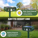 Outsunny Cat Repellent For Gardens, Solar Ultrasonic PIR Fox Cat Deterrent