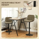 HOMCOM Bar Stools Set Of 2, Modern Armless Bar Chairs