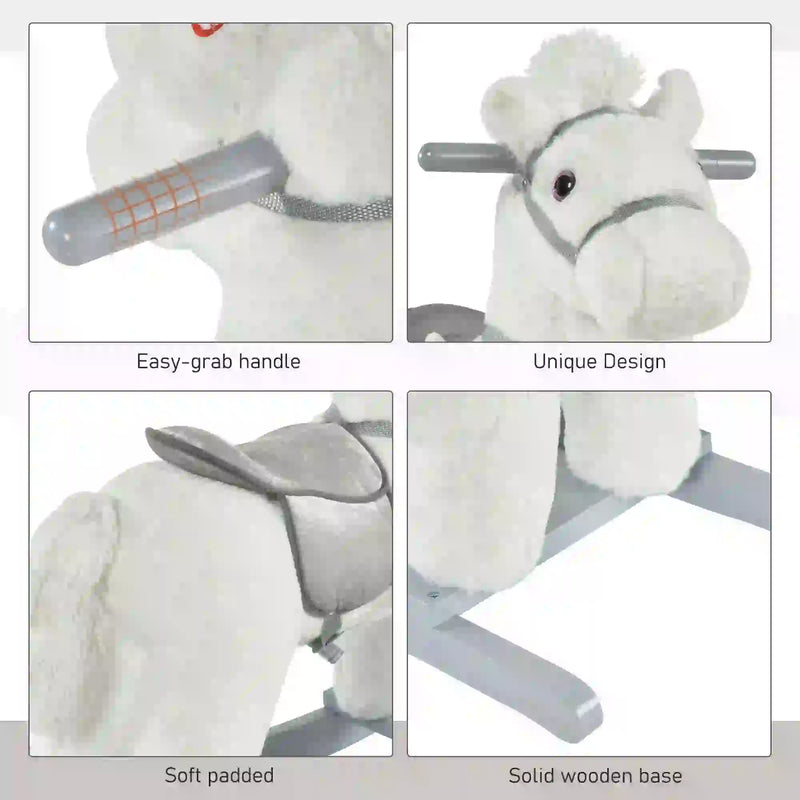 HOMCOM Children's Rocking Horse - White