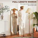 HOMCOM 50 x 160 cm Full Length Mirror with Metal Frame, Gold Tone