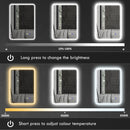 HOMCOM Bluetooth Bathroom Mirror With LED Lights Wall Mounted