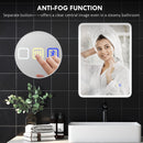 HOMCOM Bluetooth Bathroom Mirror With LED Lights Wall Mounted