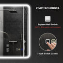 HOMCOM Bluetooth Bathroom Mirror With LED Lights Wall Mounted