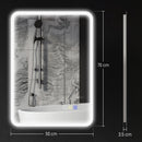 HOMCOM Bluetooth Bathroom Mirror With LED Lights Wall Mounted