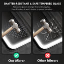 HOMCOM Bluetooth Bathroom Mirror With LED Lights Wall Mounted