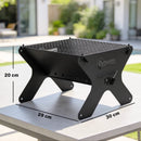 Outsunny 2-In-1 Portable BBQ Grill and Camping Fire Pit with Gloves
