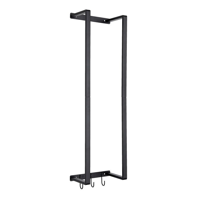 Lifeideas Modern Carbon Steel Wall Towel Rack with Hooks