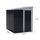 Breeins 5 x 7FT Sliding Door Pent Roof Garden Tool Shed Outdoor Patio Storage House
