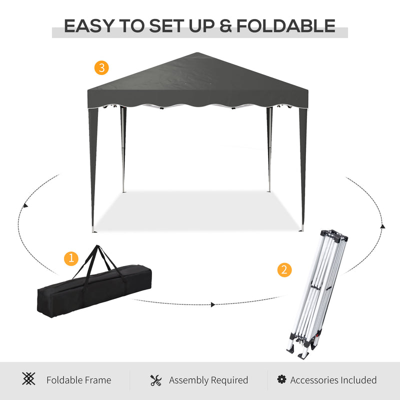 Outsunny 3x3(m) Pop Up Gazebo Marquee Tent For Garden W/ Carry Bag
