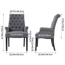 Livingandhome Grey Fabric Upholstered Dining Chair
