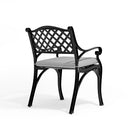 Breeins Set of 5 Retro Garden Bistro Set Cast Aluminum with Cushions
