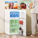 HOMCOM 88L Small Fridge Freezer With 5-Setting Thermostat, Inner Light