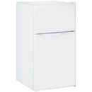 HOMCOM 88L Small Fridge Freezer With 5-Setting Thermostat, Inner Light