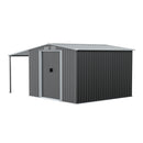 Breeins Outdoor Metal Storage Shed with Lean-to