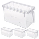 Lifeideas 4Pcs Clear Refrigerator Food Storage Container