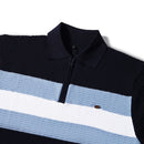 Casual Quarter Zip Turn Down Collar Short Sleeve Polo Shirts