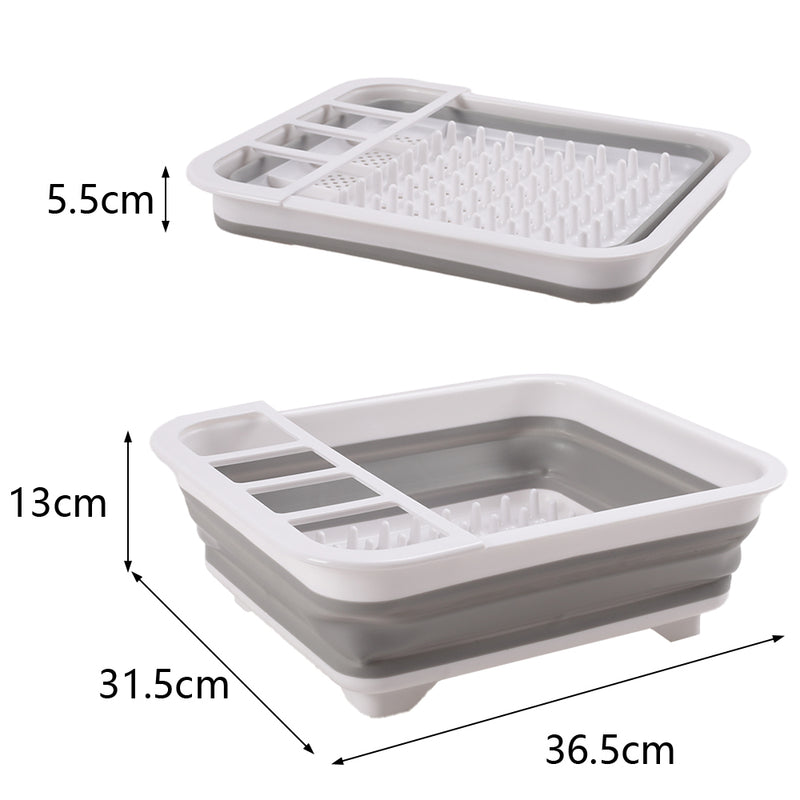 Livingandhome Plastic Collapsible Dish Rack Drainer
