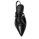 Elegant Pointed-Toe Slingback Heels with Adjustable Instep Strap