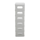 Livingandhome 6-Tier 6-Pair Off-White Plastic Shoe Rack